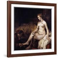 Bathsheba with David's Letter-Rembrandt van Rijn-Framed Giclee Print