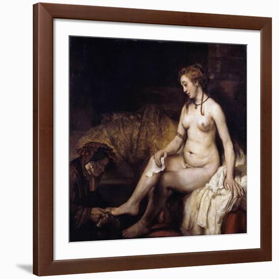 Bathsheba with David's Letter-Rembrandt van Rijn-Framed Giclee Print