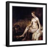 Bathsheba with David's Letter-Rembrandt van Rijn-Framed Giclee Print