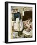 Bathtime in the Nursery, an Illustration from an Ivory Soap Ad, 1903-null-Framed Giclee Print