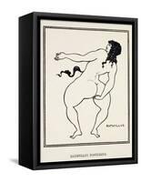 Bathyllus Posturing, Illustration from "The Sixth Satire of Juvenal," 1896-Aubrey Beardsley-Framed Stretched Canvas