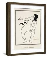 Bathyllus Posturing, Illustration from "The Sixth Satire of Juvenal," 1896-Aubrey Beardsley-Framed Giclee Print