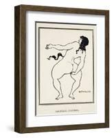 Bathyllus Posturing, Illustration from "The Sixth Satire of Juvenal," 1896-Aubrey Beardsley-Framed Giclee Print