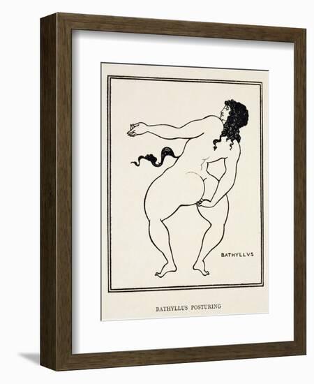 Bathyllus Posturing, Illustration from "The Sixth Satire of Juvenal," 1896-Aubrey Beardsley-Framed Giclee Print