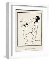 Bathyllus Posturing, Illustration from "The Sixth Satire of Juvenal," 1896-Aubrey Beardsley-Framed Giclee Print