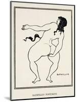 Bathyllus Posturing, Illustration from "The Sixth Satire of Juvenal," 1896-Aubrey Beardsley-Mounted Giclee Print