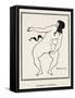 Bathyllus Posturing, Illustration from "The Sixth Satire of Juvenal," 1896-Aubrey Beardsley-Framed Stretched Canvas