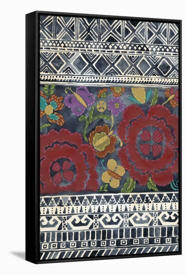 Batik Embroidery II-Chariklia Zarris-Framed Stretched Canvas