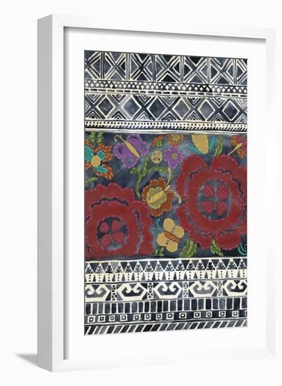 Batik Embroidery II-Chariklia Zarris-Framed Art Print