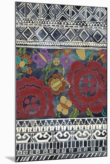 Batik Embroidery II-Chariklia Zarris-Mounted Art Print