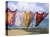Batiks on Line on the Beach, Turtle Beach, Tobago, West Indies, Caribbean, Central America-Michael Newton-Stretched Canvas