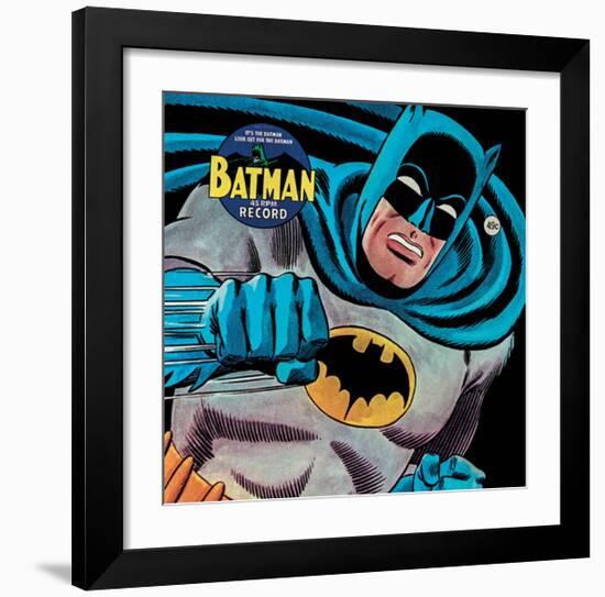 Batman - 45rpm Record-null-Framed Art Print