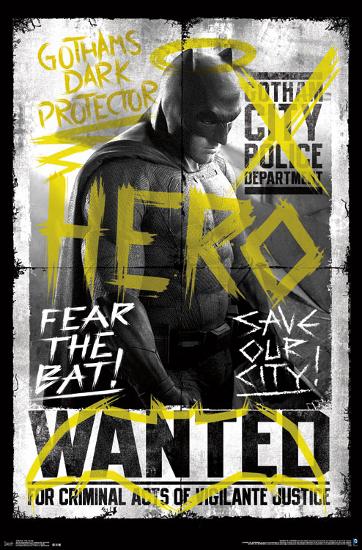 Batman vs. Superman - Fear The Bat-null-Lamina Framed Poster