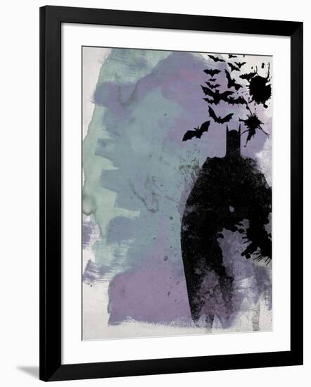 Batman Watercolor-Anna Malkin-Framed Art Print