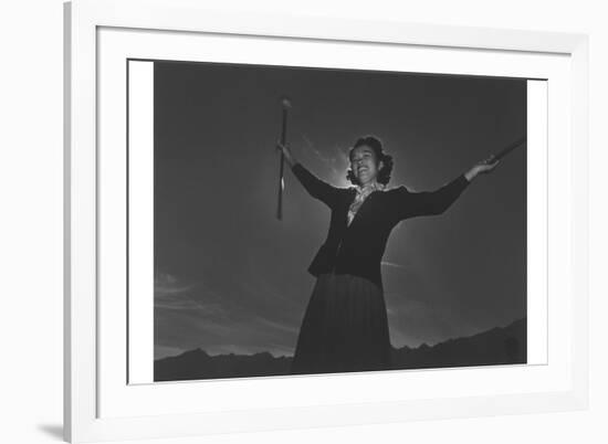 Baton Practice, Florence Kuwata-Ansel Adams-Framed Premium Giclee Print