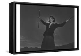 Baton Practice, Florence Kuwata-Ansel Adams-Framed Stretched Canvas