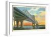 Baton Rouge Bridge over Mississippi, Louisiana-null-Framed Art Print