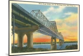 Baton Rouge Bridge over Mississippi, Louisiana-null-Mounted Art Print