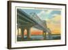 Baton Rouge Bridge over Mississippi, Louisiana-null-Framed Art Print