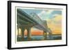 Baton Rouge Bridge over Mississippi, Louisiana-null-Framed Art Print