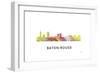 Baton Rouge Louisiana Skyline-Marlene Watson-Framed Giclee Print