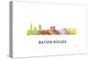 Baton Rouge Louisiana Skyline-Marlene Watson-Stretched Canvas