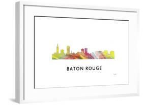 Baton Rouge Louisiana Skyline-Marlene Watson-Framed Giclee Print