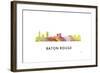 Baton Rouge Louisiana Skyline-Marlene Watson-Framed Giclee Print