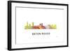 Baton Rouge Louisiana Skyline-Marlene Watson-Framed Giclee Print