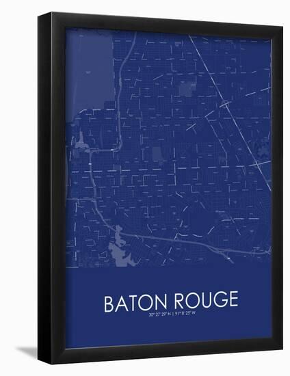 Baton Rouge, United States of America Blue Map-null-Framed Poster