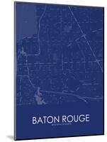 Baton Rouge, United States of America Blue Map-null-Mounted Poster