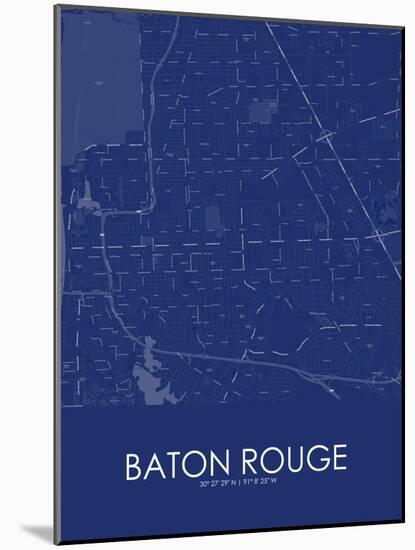 Baton Rouge, United States of America Blue Map-null-Mounted Poster