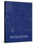 Baton Rouge, United States of America Blue Map-null-Stretched Canvas