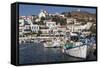 Batsi Harbour, Andros, Cyclades Islands, Greek Islands, Greece, Europe-Rolf Richardson-Framed Stretched Canvas
