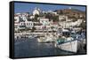 Batsi Harbour, Andros, Cyclades Islands, Greek Islands, Greece, Europe-Rolf Richardson-Framed Stretched Canvas