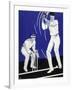 Batsman Plays a Stroke in Front of the Wicketkeeper-Stanley R. Miller-Framed Art Print