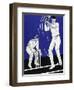 Batsman Plays a Stroke in Front of the Wicketkeeper-Stanley R. Miller-Framed Art Print