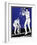 Batsman Plays a Stroke in Front of the Wicketkeeper-Stanley R. Miller-Framed Art Print
