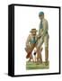 Batsmen and Wicketkeeper-null-Framed Stretched Canvas