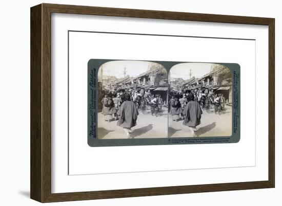 Batsumati Street, Yokohama, Japan, 1904-Underwood & Underwood-Framed Giclee Print