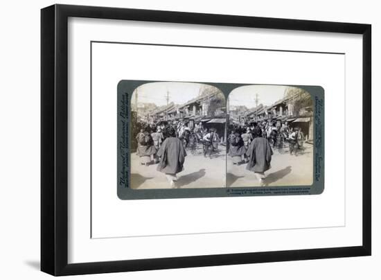 Batsumati Street, Yokohama, Japan, 1904-Underwood & Underwood-Framed Giclee Print