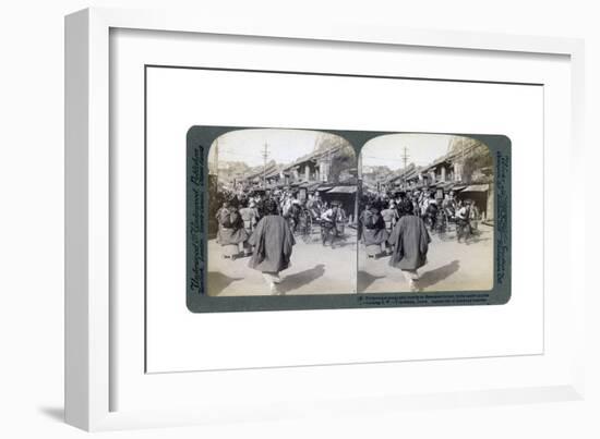 Batsumati Street, Yokohama, Japan, 1904-Underwood & Underwood-Framed Giclee Print