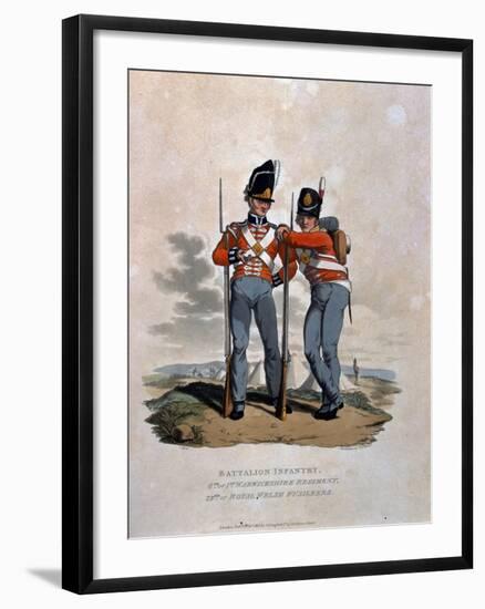 Battalion Infantry 6th Regiment and 23rd (Or Royal Welsh) Fusiliers, from 'Costumes of the Army…-Charles Hamilton Smith-Framed Giclee Print