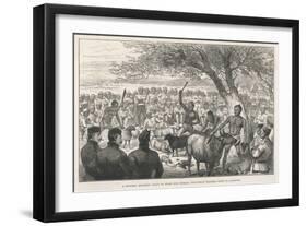 Battalion of Ghurka Soldiers En Route to Burma Offering Sacrifices to Drive Away Cholera-null-Framed Art Print