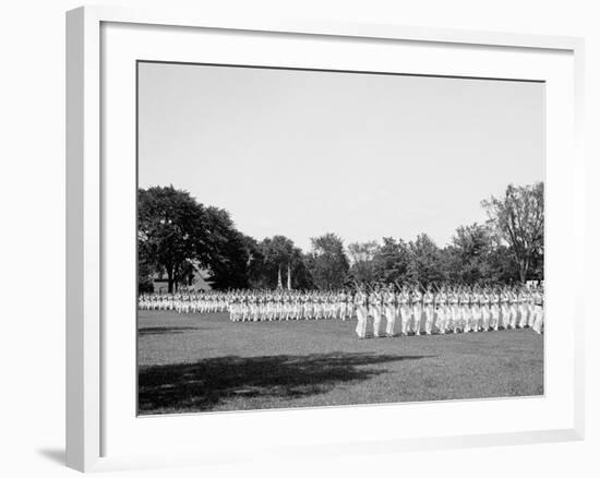 Battalion Passing in Review, West Point, N.Y.-null-Framed Photo