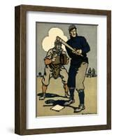 Batter and Catcher, 1902-Edward Penfield-Framed Giclee Print