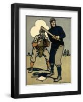 Batter and Catcher, 1902-Edward Penfield-Framed Giclee Print