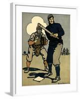 Batter and Catcher, 1902-Edward Penfield-Framed Giclee Print