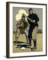 Batter and Catcher, 1902-Edward Penfield-Framed Giclee Print