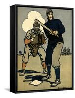 Batter and Catcher, 1902-Edward Penfield-Framed Stretched Canvas